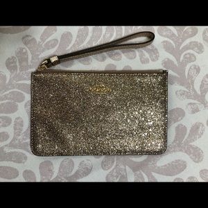 Coach Gold and Glitter Wristlet
